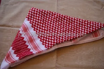 red and white checkered scarf