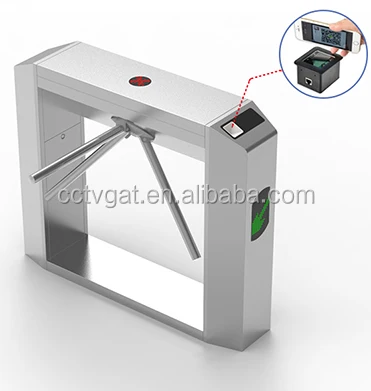 Intelligent QR Code Access Optical Turnstile with IP54 Waterproof 304 Stainless Steel 1200x300x1000mm Security Turnstile Gate