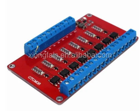 1A 48V high-level trigger 8-way solid-state relay module