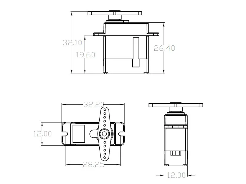 K-power DMC809 micro RC Servo motor for 6v