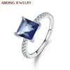 Abiding Iolite Blue Mystic Quartz Luxury Wedding Rings Women 925 Sterling Silver Promise Romantic Rings Engagement Jewelry