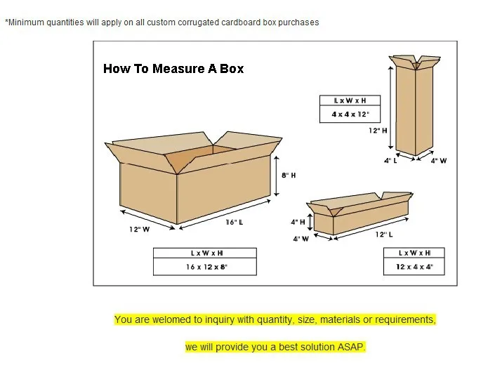 Weigh Test Standard Corrugated Packing Box Sizes Custom - Buy Standard