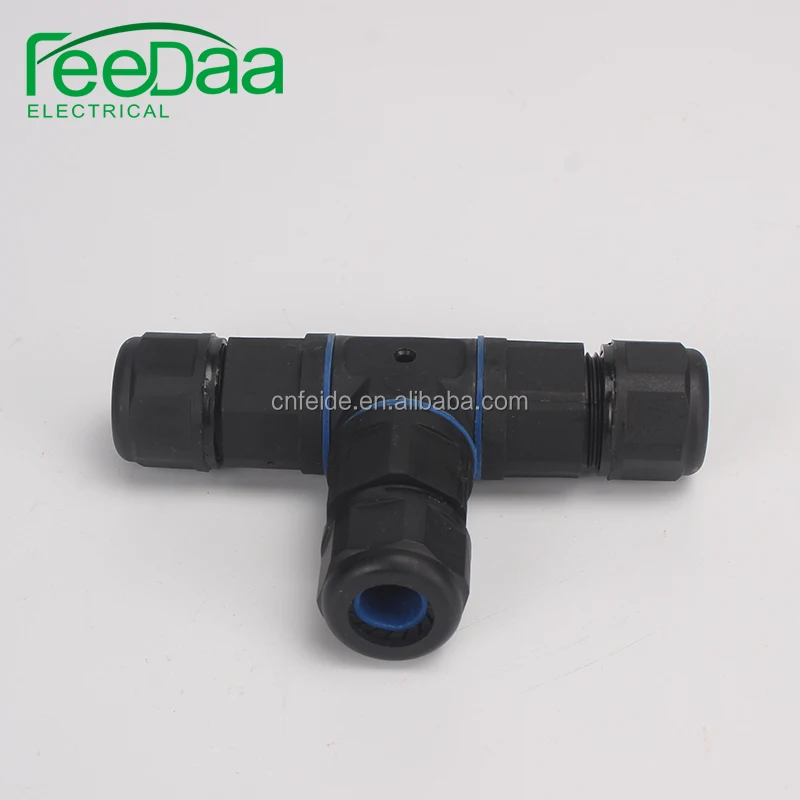 LED  waterproof  CONNECTOR   T type  IP67 Strong   Waterproof JOINT Solar Cable Connector   L20  lowest  price good quality