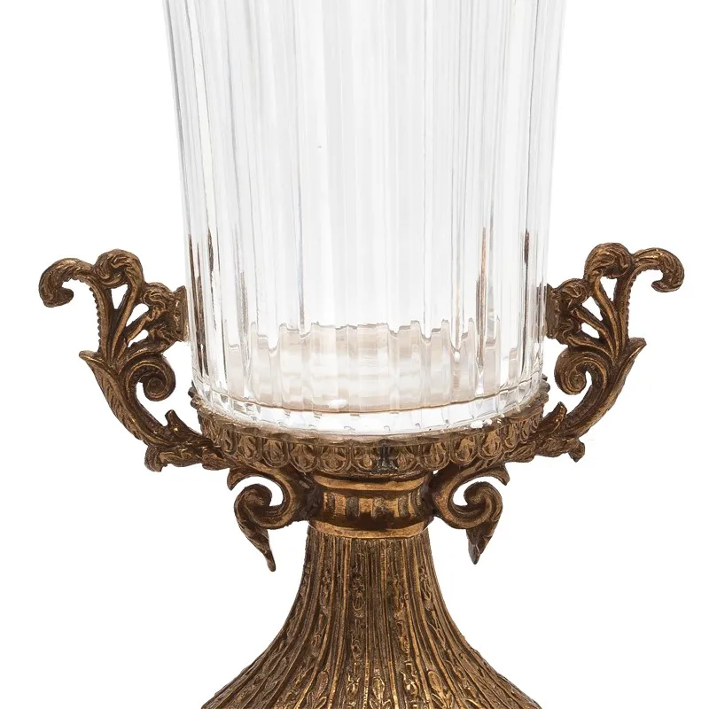 Royal Home Decorative Vase Luxury Crystal Vase With Brass Buy