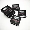 Wholesale Custom made black square paper lashes storage box with silver base