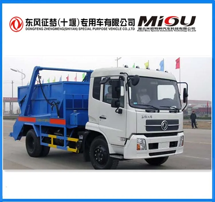 Dongfeng 8cbm Truck Skip Bin Loader Small Garbage Truck With Bins Skip