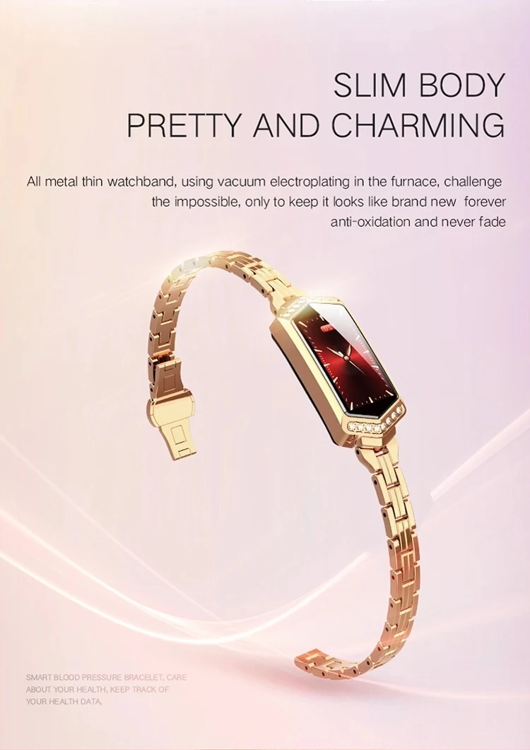 2019 women watch band heart rate monitor deep waterproof ip67 sport ladies smart bracelet B78