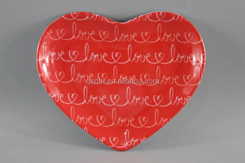 Valentine's day Melamine heart-shaped Plate
