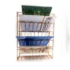 Promotional wideny powder coated office school supply 5 layer wire mesh metal hanging wall organizer for document