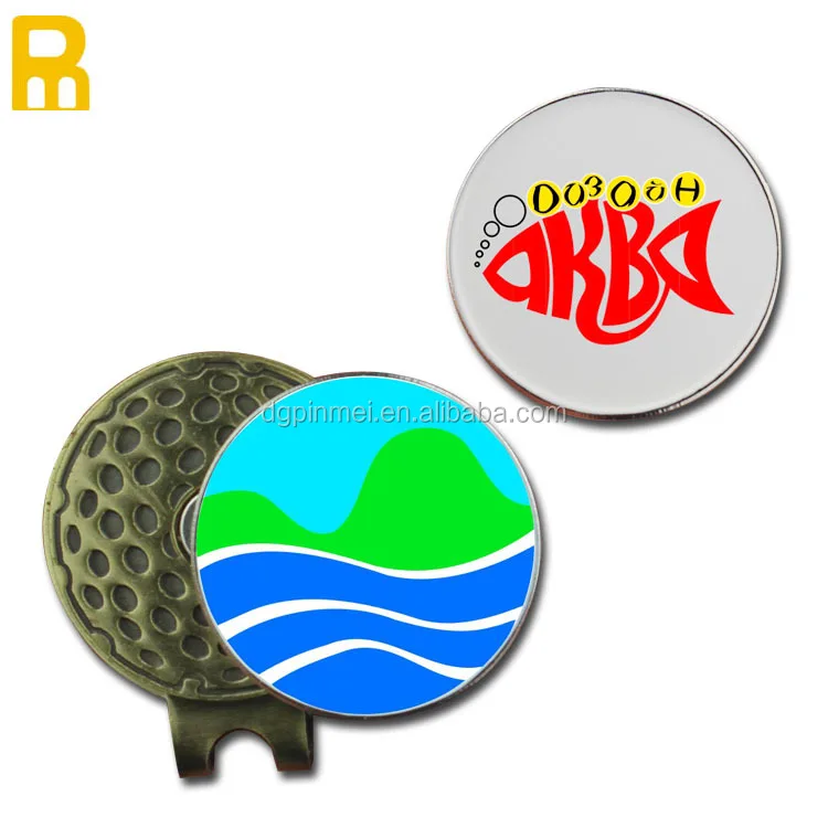 Bulk Cheap Custom Novelty Golf Metal Ball Markers For Promotional Gifts