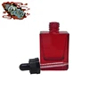 Rectangle 30ml clear thin glass bottle fancy glass potion bottle