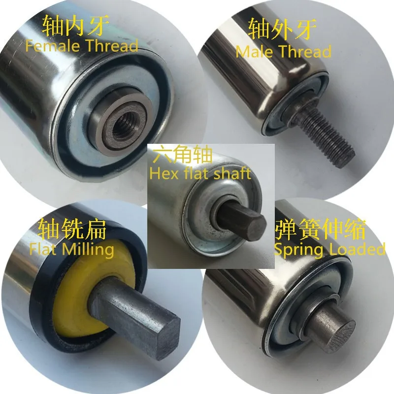 Light Duty 30dia Stainless Steel Gravity Closed Cap Spring Loaded Roller SS30 
