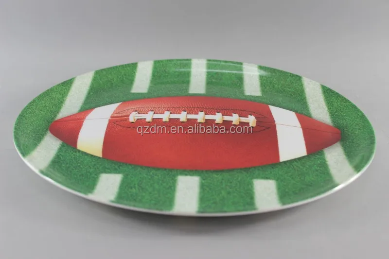 13" Melamine Rugby Dinner plate for Sports goods