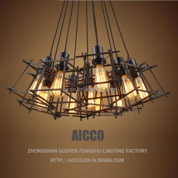 New Decorative Hanging Pendant Lights Square Metal Frame Edison New Decorative Hanging Pendant Lights Square Metal Frame Edison Bulb Modern Light