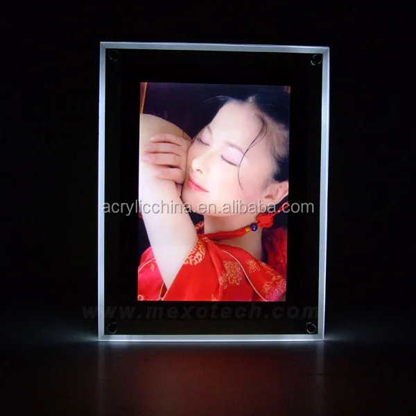 Stylish Acrylic Led Photo Frame,Customized Acrylic Photo Frame With Led