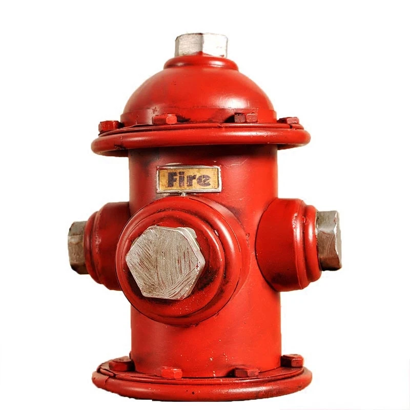 Vintage Style Metal Coin Saver Iron Fire Hydrant Shape Money Box