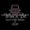 high quality hotfix motif wine a bit you will feel better rhinestone iron on transfer
