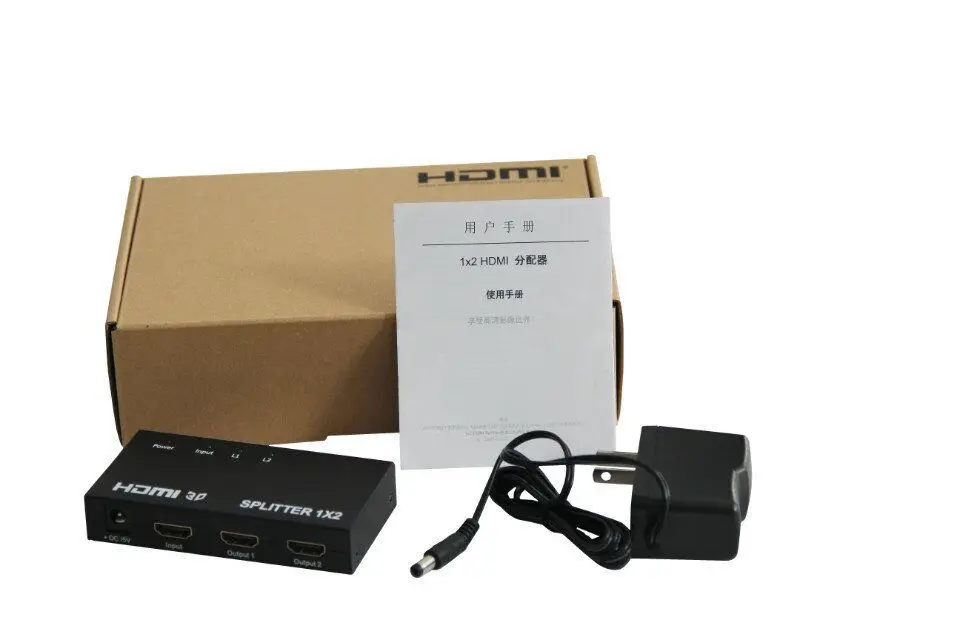 Entrada 1 2 suporte saída hdmi splitter 2 port splitter 1x2 4k