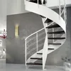 spiral shape carbon steel staircase with solid wood step staircase designs for projects