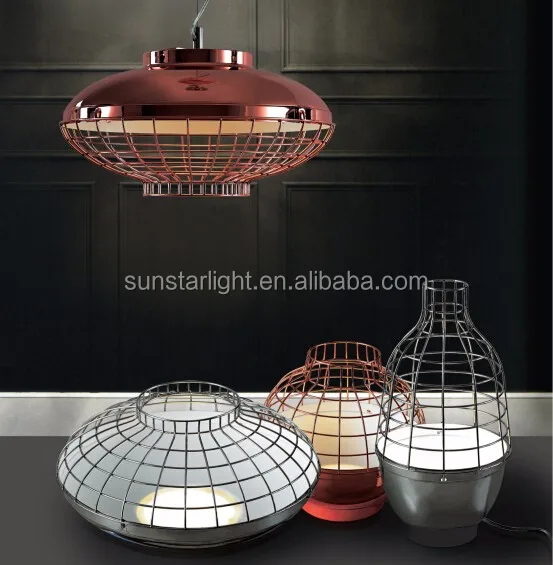 Metal Wire Copper Cage Pendant Lamp Light Decorative Modern Metal Wire Copper Cage Pendant Lamp