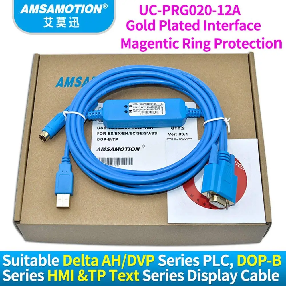 UC-PRG020-12A For Delta AH DVP Series PLC DOP-B Series HMI And TP Cable 