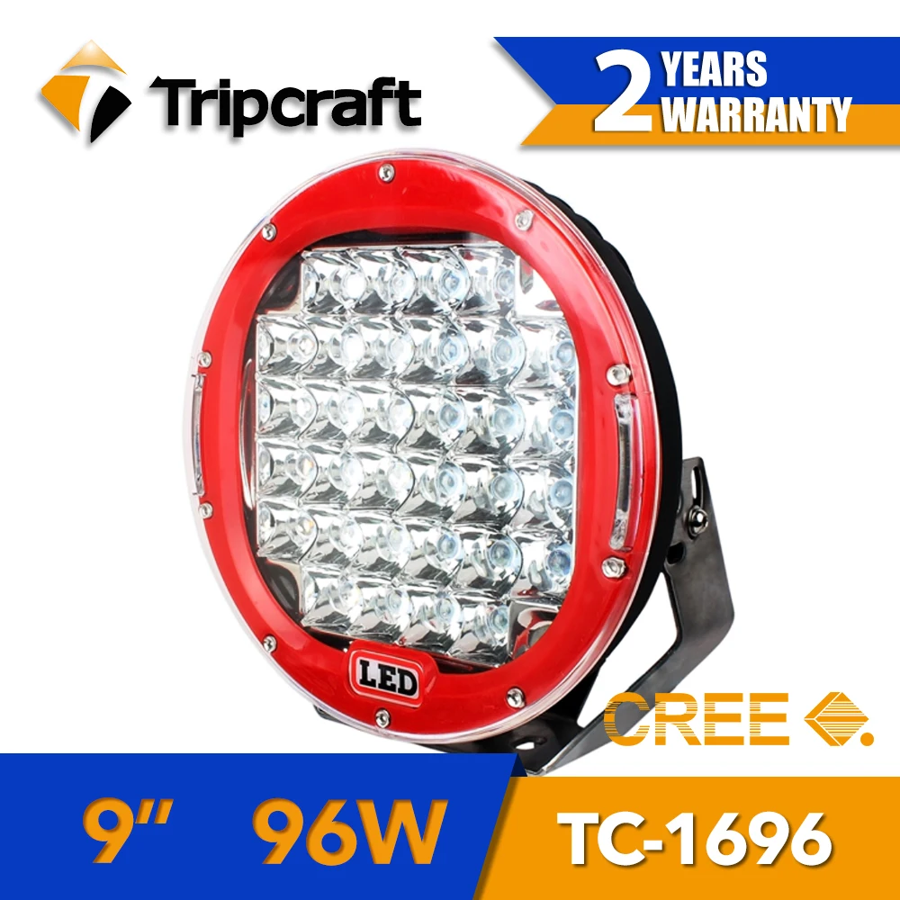 Chinese Led Light Manufacturers 9 Inch Red Black Cover 4x4 Led Work