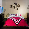 Reactive printing 200TC 40*40YC Cotton Bedding set sheet cover route red 66
