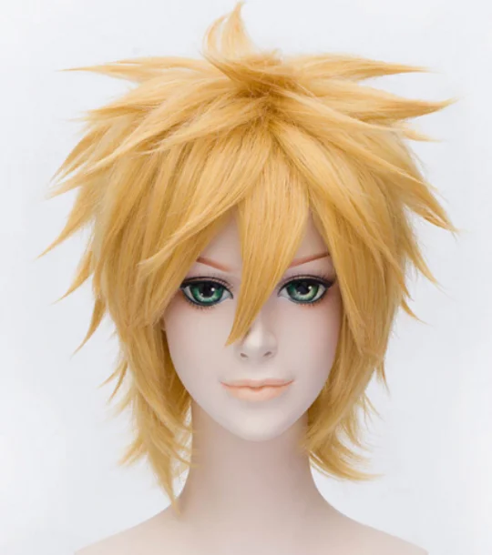 short brown male cosplay wig