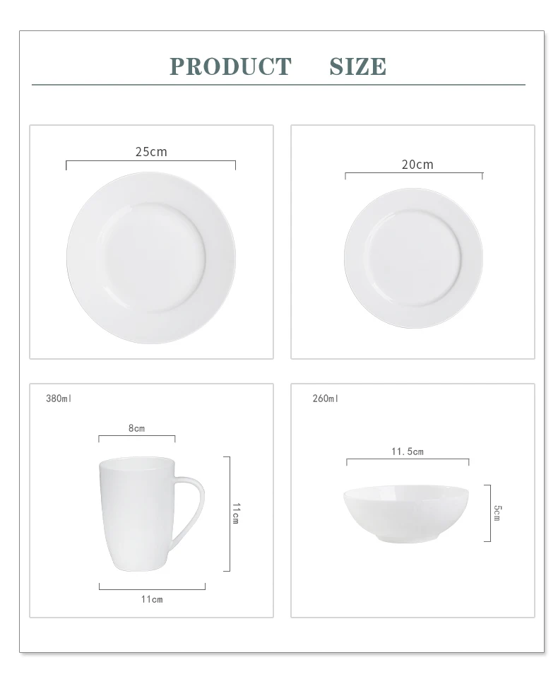 High Grade Bone China Breakfast Dinnerware Set Ceramic Tableware For ...