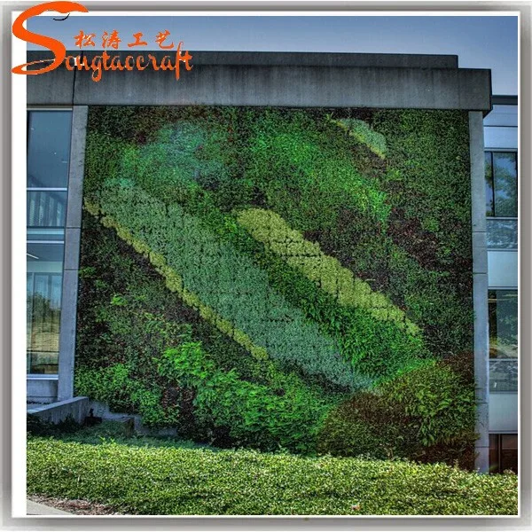 Planta Vertical Paredes Artificiales Plástico Verde Pared Jardín En