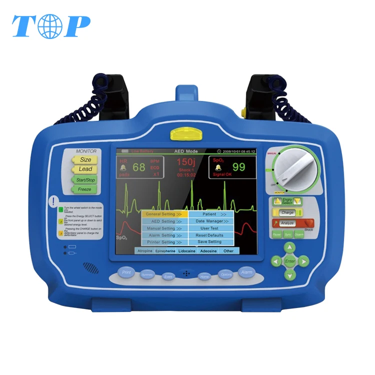 TOP Hospital medical portable aed defibrillator CPR Machine Cardiac Defibrillator AED Trainer CPR training Monitor