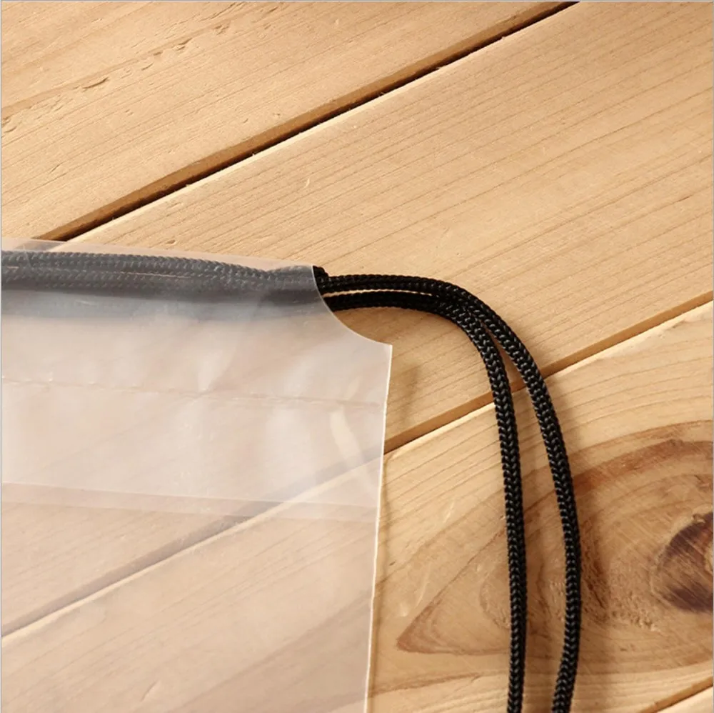 Transparent Drawstring Plastic Bags,Printed Plastic Drawstring Bag