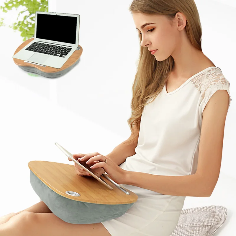 High Quality Lycra 3 In 1 Nap Pillow Notebook Tray Table Laptop Lap Desk