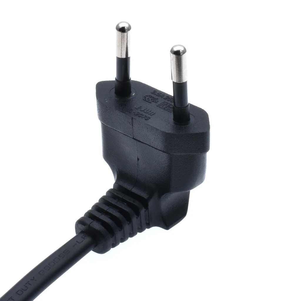 Eu 2pin Vde Plug Angled To Female Outlet Socket Power Extension Cord ...