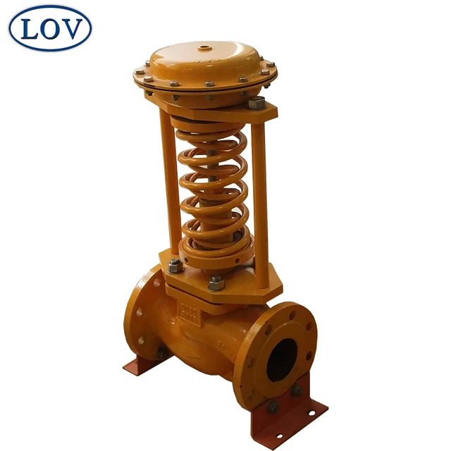 pneumatic actuated stem direction flow spring loaded globe valve