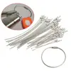 Stainless Steel EDC Keychain Tag Rope Wire Key Holder Cable Loop Screw Lock Gadget Ring Keyring Circle Camp Hanging Tool