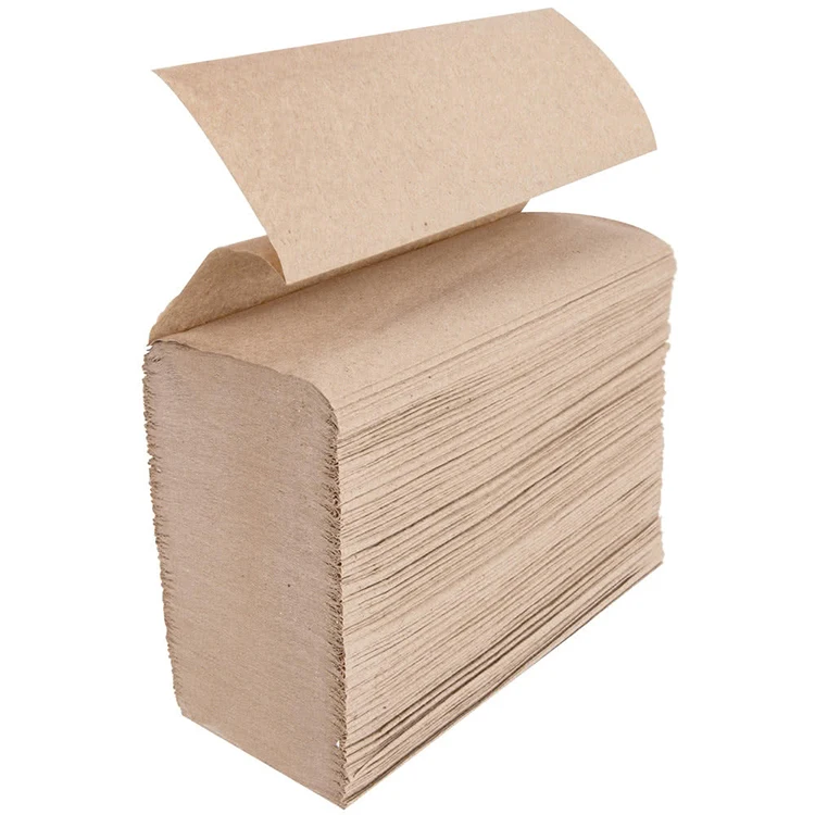 1ply Recycled White Or Kraft 9"*9" Or 23*23cm Multifold Paper Hand
