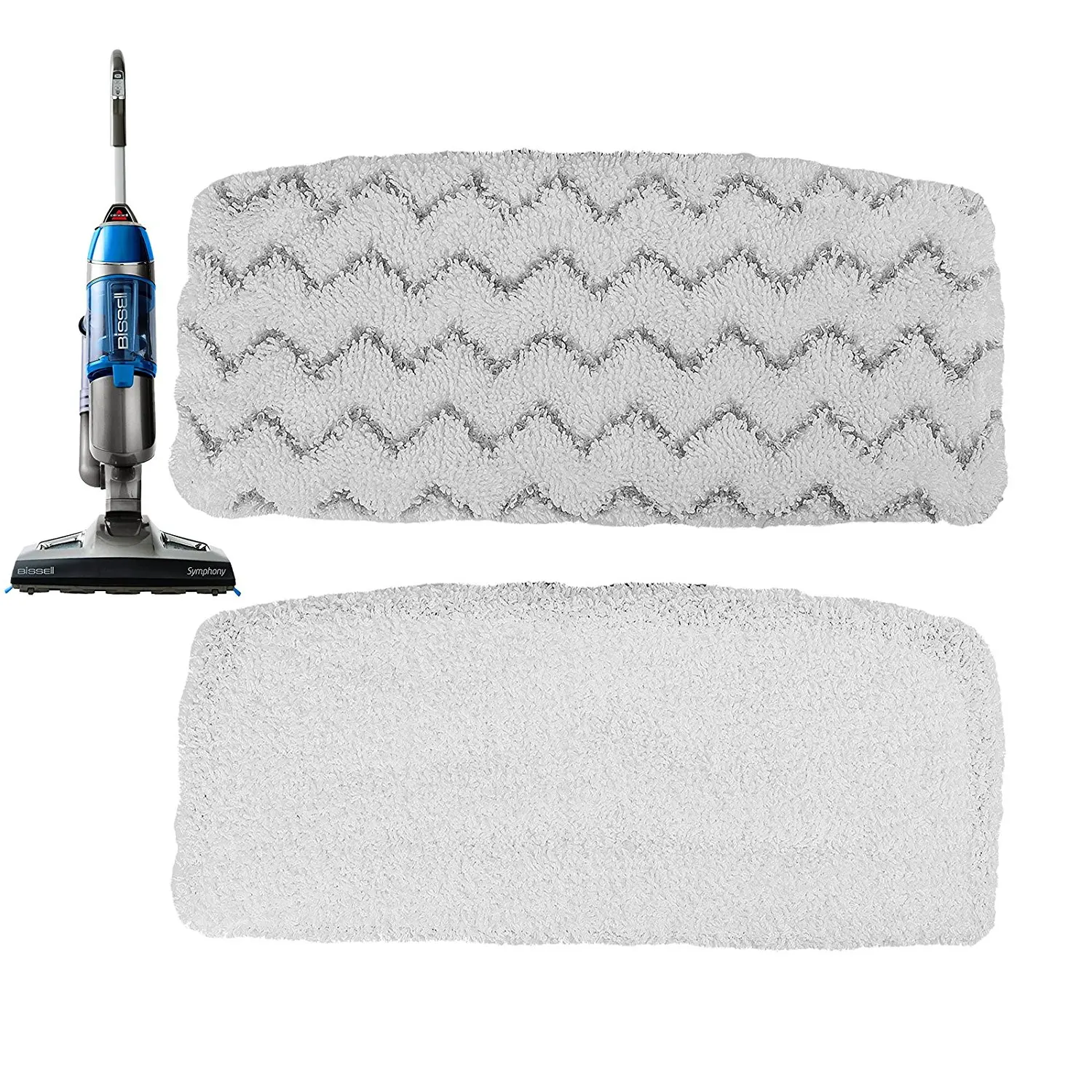 First4Spares Steam Mop Pad Kit for Bissell 1252 Symphony Hard Floor Vacuum Steam Cleaner