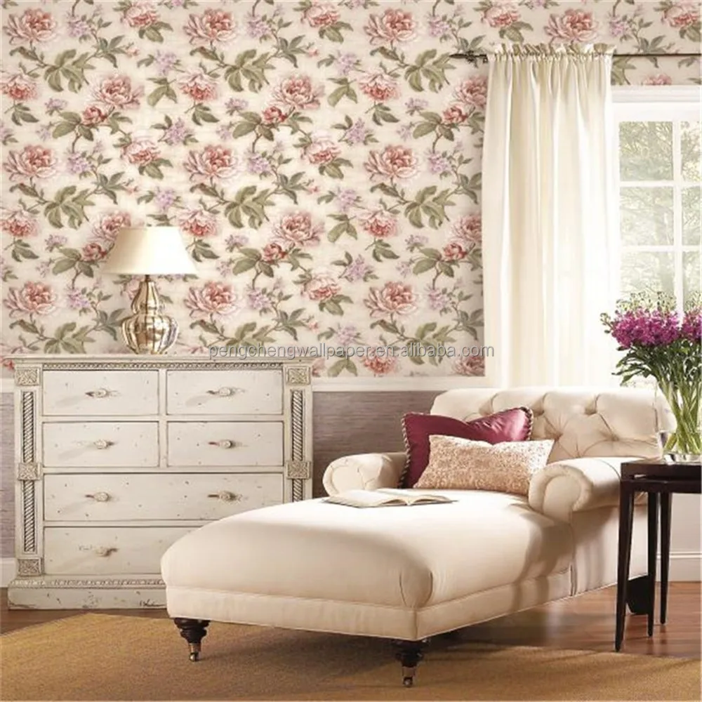 Bunga Mawar Kertas Wallpaper Untuk Kamar Tidur Dinding Wallpaper