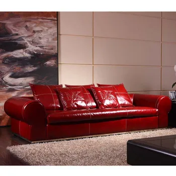 Clical Top Oil Leather Fancy Sofa French Country Style Down Clical Top Oil Leather Fancy Sofa