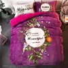 Wholesale Cheap Soft Polyester Fluffy Flannel Fabric Print Sets Comforter , Duvet Cover