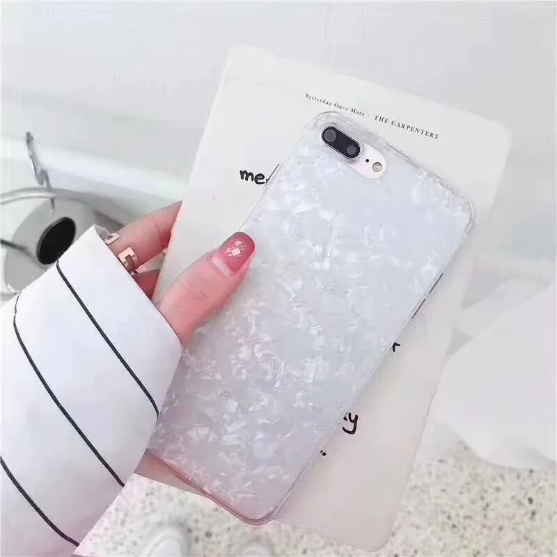Bright Shell Paper TPU Mobile Phone Case for iPhone X