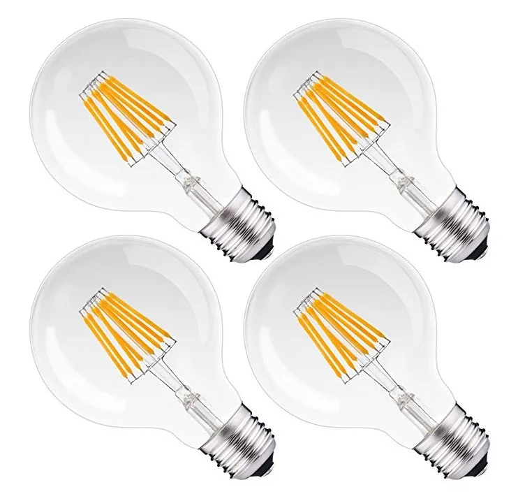 CE RoHS vintage flexible G80 G95 ST64 A60 e27 edison lamp 4w 5w 220v 1800k 2200k glass  led filament bulb