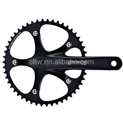 Fixed gear Single Speed Track Cranks Crankset 165mm 44t Silver