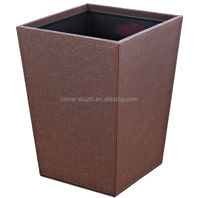 Faux Leather Hotel Room Bin Rubbish Bin Buy Pu Leather Room Waste Bin