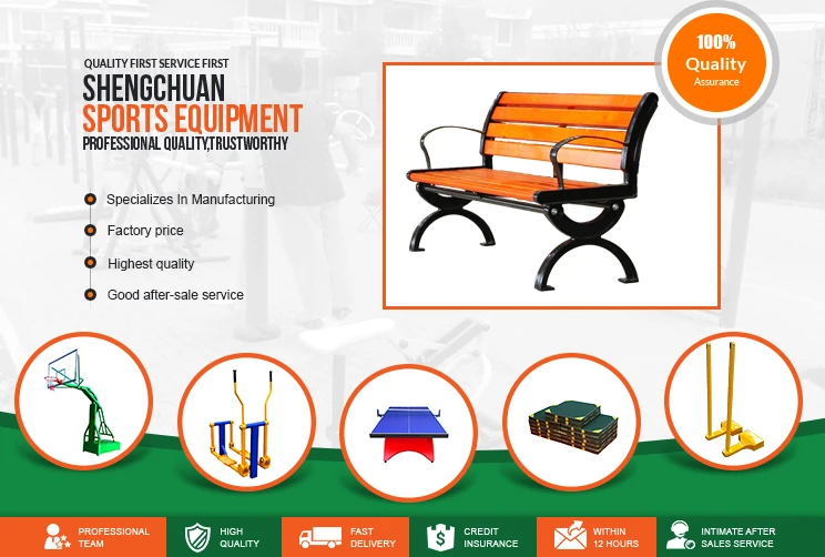 Real wood material park bench slats