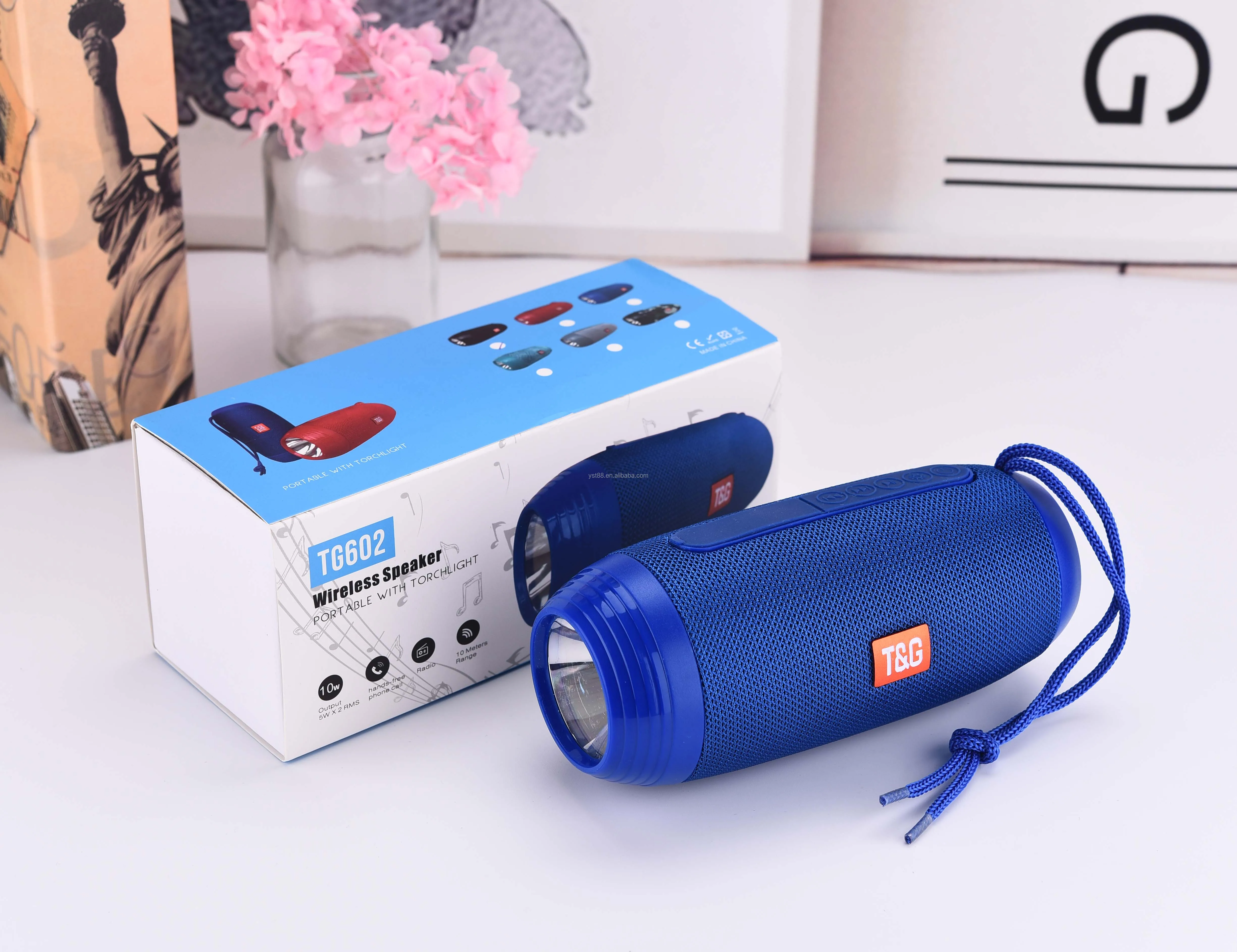 Wireless Bluetooth Speaker With Torch Light Bluitin Mic For Hands