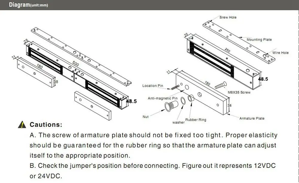 Shear magnetic lock схема подключения