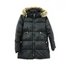 New-style Winter Zip long Jacket Outwear Waterproof Women's Puffer with fur hoodie