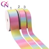 25Y/lot 38mm 50mm 75mm Multi Size Rainbow Gradient Grosgrain Ribbon Handmade Fashionable Festival Party Home Decoration